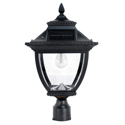 Solar LED Pagoda Lantern Light - Black - Gama Sonic