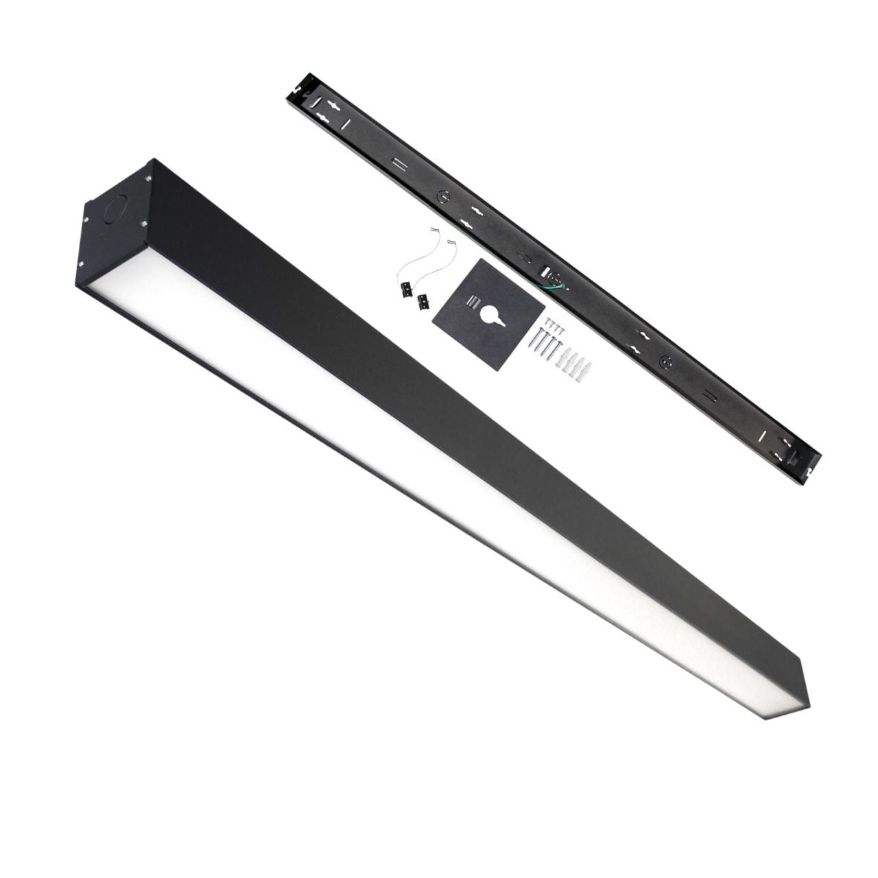 Surface Mount LED 4ft. Linear Light - 40 Watt - Color Tunable 3000K/4000K/5000K - Black Lamp Body - LumeGen