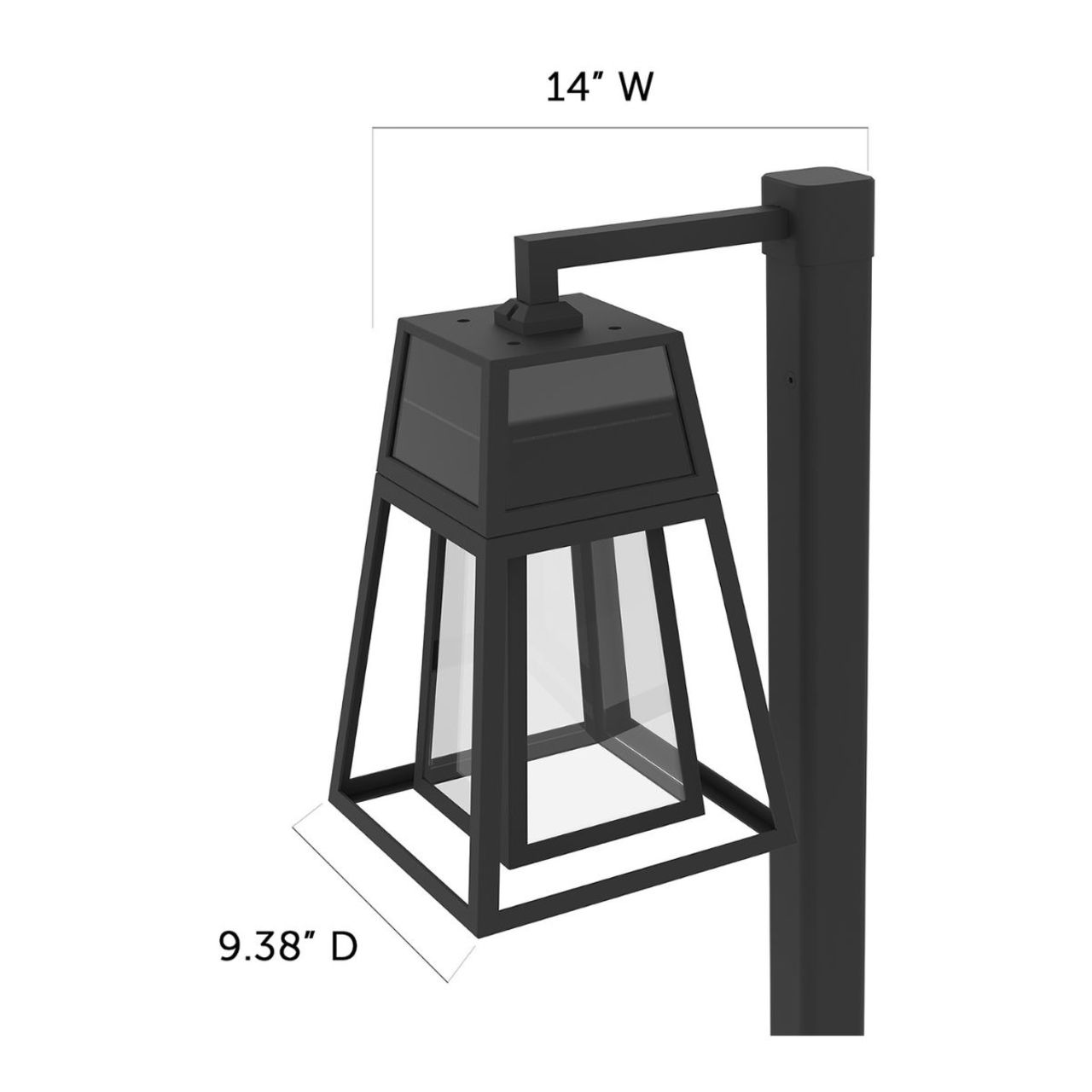 Solar LED Aria Post Light with 8ft Post - Gama Sonic