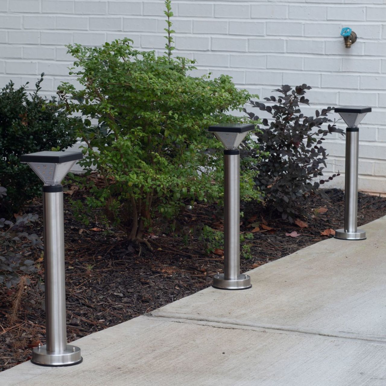 Solar LED Luxor Stainless Steel Bollard Light - Gama Sonic