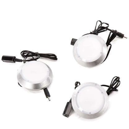 3-Pack 2.75in. LED Plug-In Puck Light Under Cabinet Lighting Kit - 595 Lumens - 4000K - Good Earth