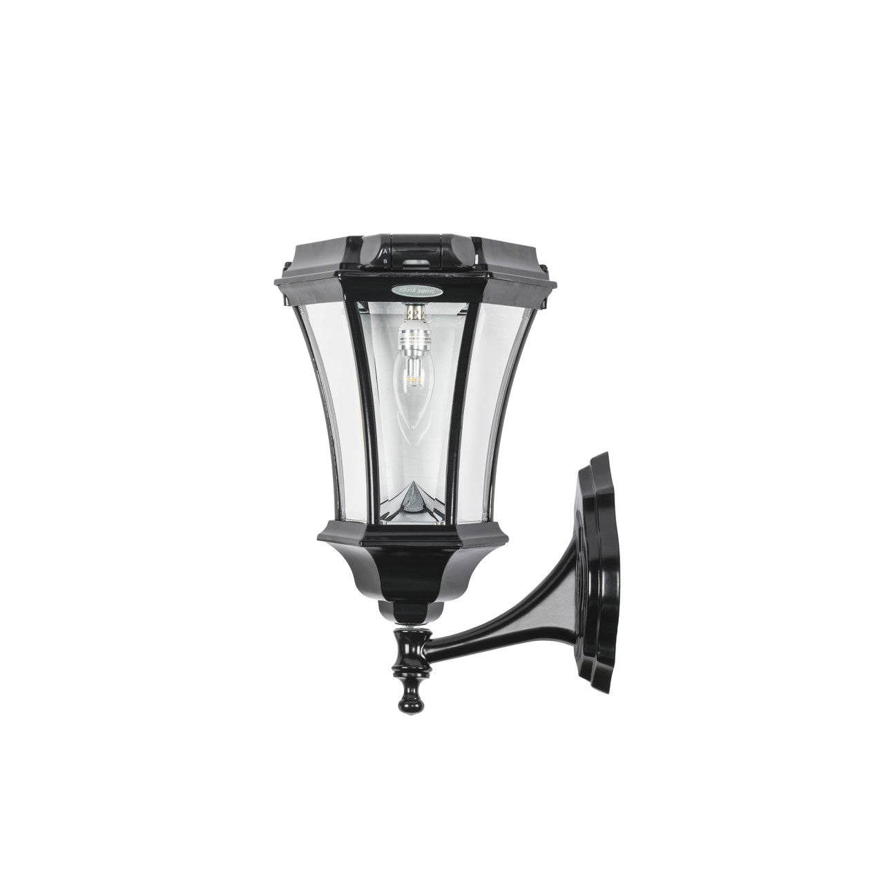 LED Victorian Solar Lamp with Motion Sensor with Three Mounting Options - 100 Lumens - 2700K - Black Finish - Gama Sonic