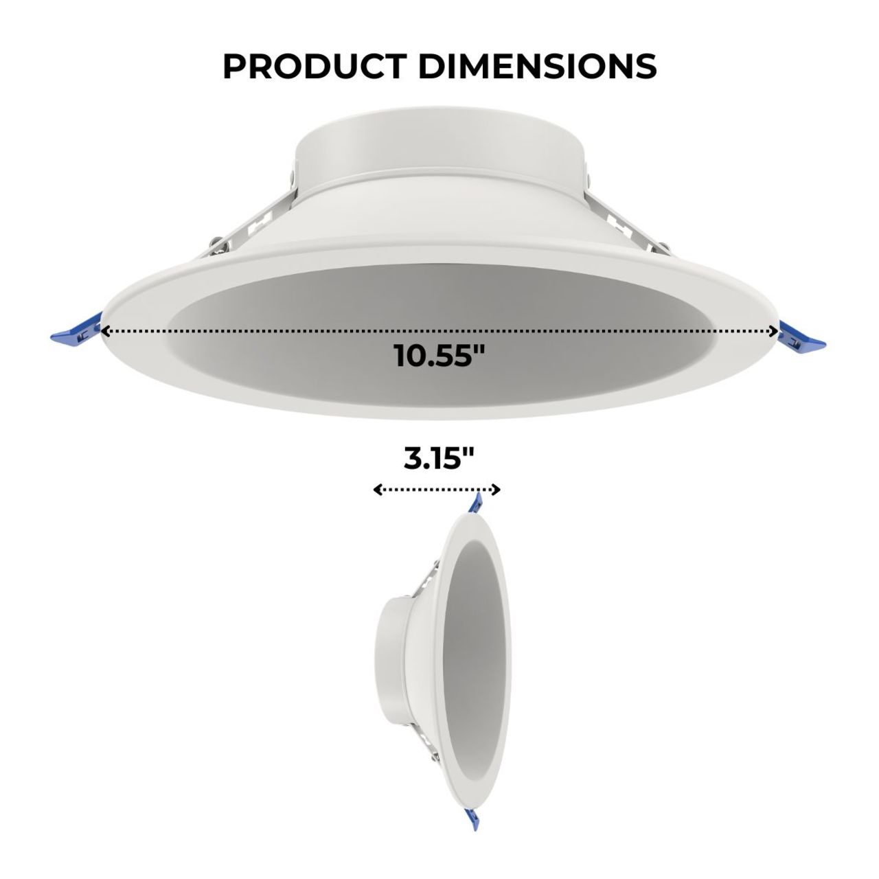 10in. LED Recessed Down Light - Wattage Adjustable up to 38W - Color Tunable 27K/30K/35K/40K/50K - LumeGen