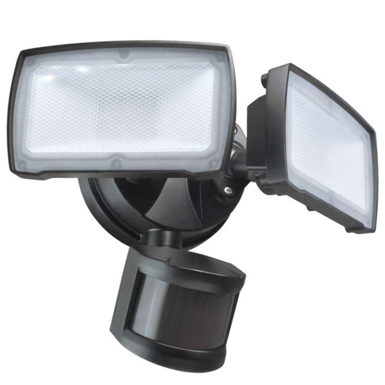 Bronze Motion-Activated LED 2-Head Flood Light - 25W - 2100 Lumens - 5000K - Good Earth