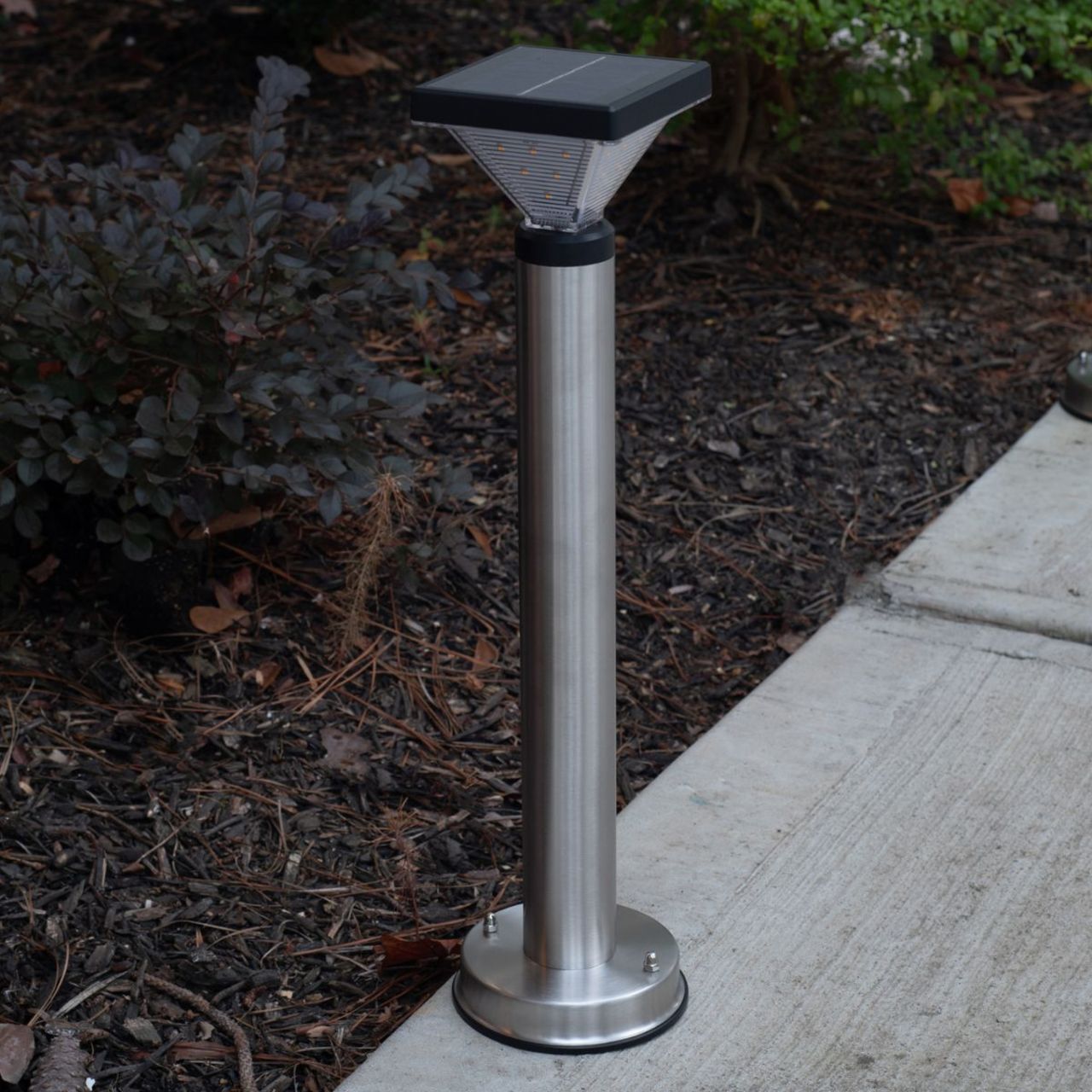 Solar LED Luxor Stainless Steel Bollard Light - Gama Sonic