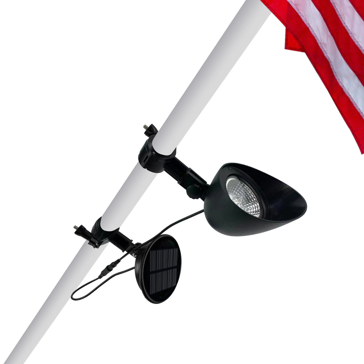 Solar LED Micro Flagpole Light - 300 Lumens - LumeGen