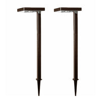 2-Pack Solar LED Contemporary Square Path Lights - Bronze Finish - Gama Sonic