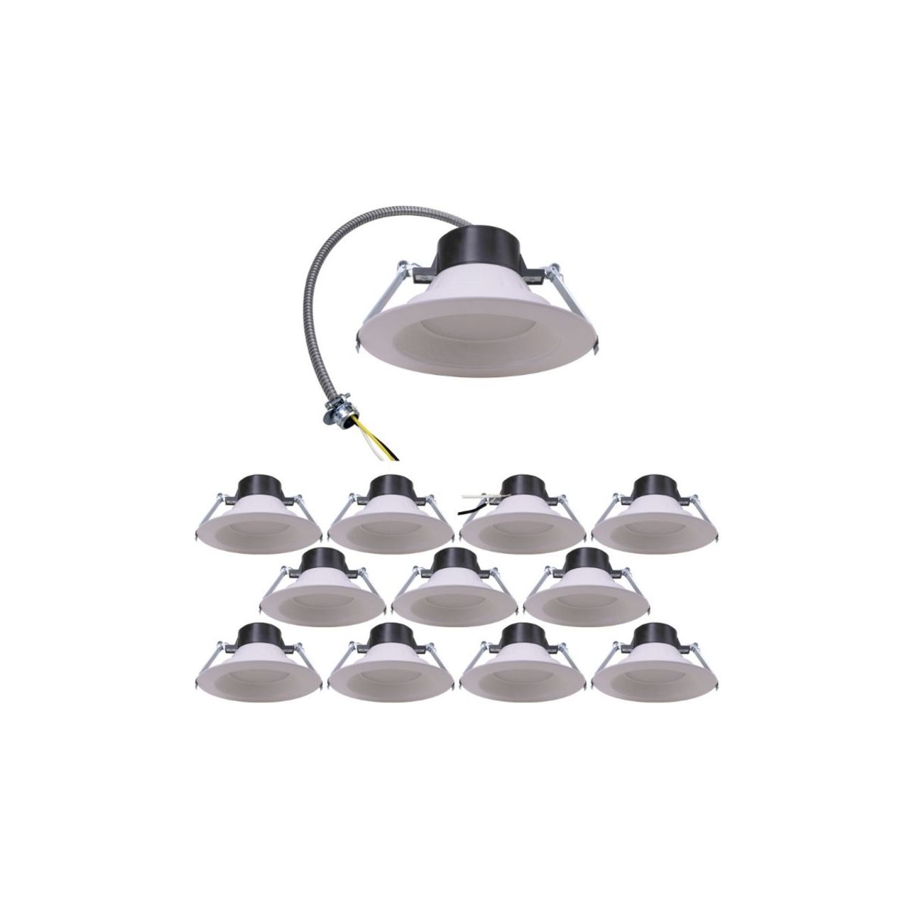 Case of 12 - 6in LED Recessed Down Light with Baffle Trim - 18W - 1650 Lumens - Color Selectable - Energetic Lighting