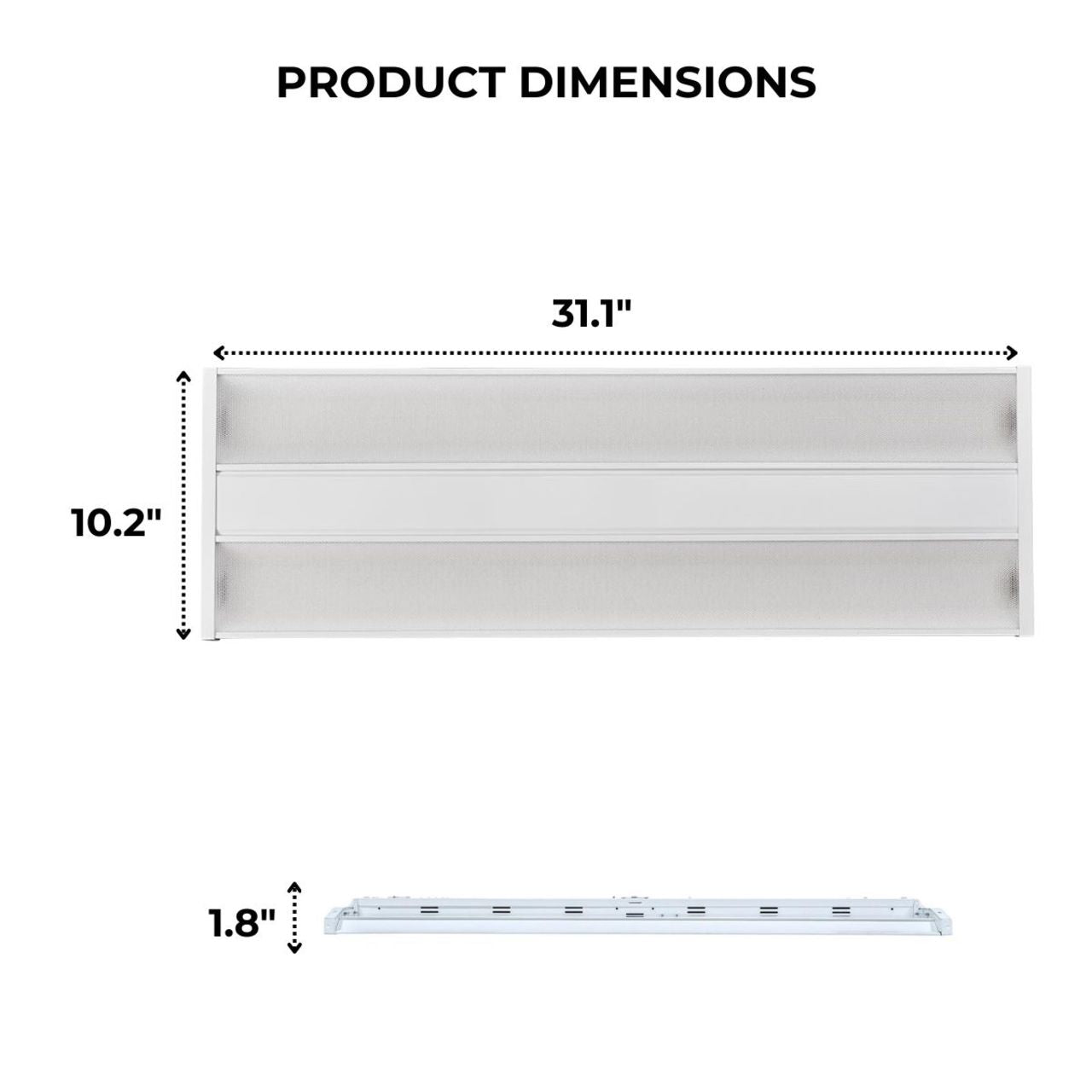 LED Linear High Bay - 270W - 40,500 Lumens - 5000K - PIR Motion Sensor - LumeGen