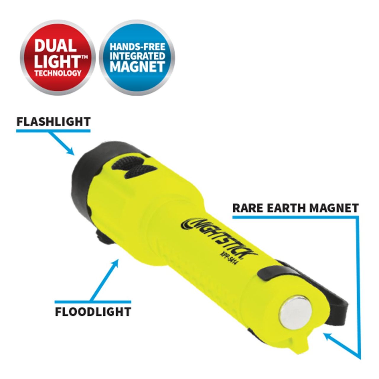 Nightstick Intrinsically Safe Dual-Light Flashlight Kit w/Magnet & Helmet Mounts - 2 AA (not included) - Green - UL913 / ATEX