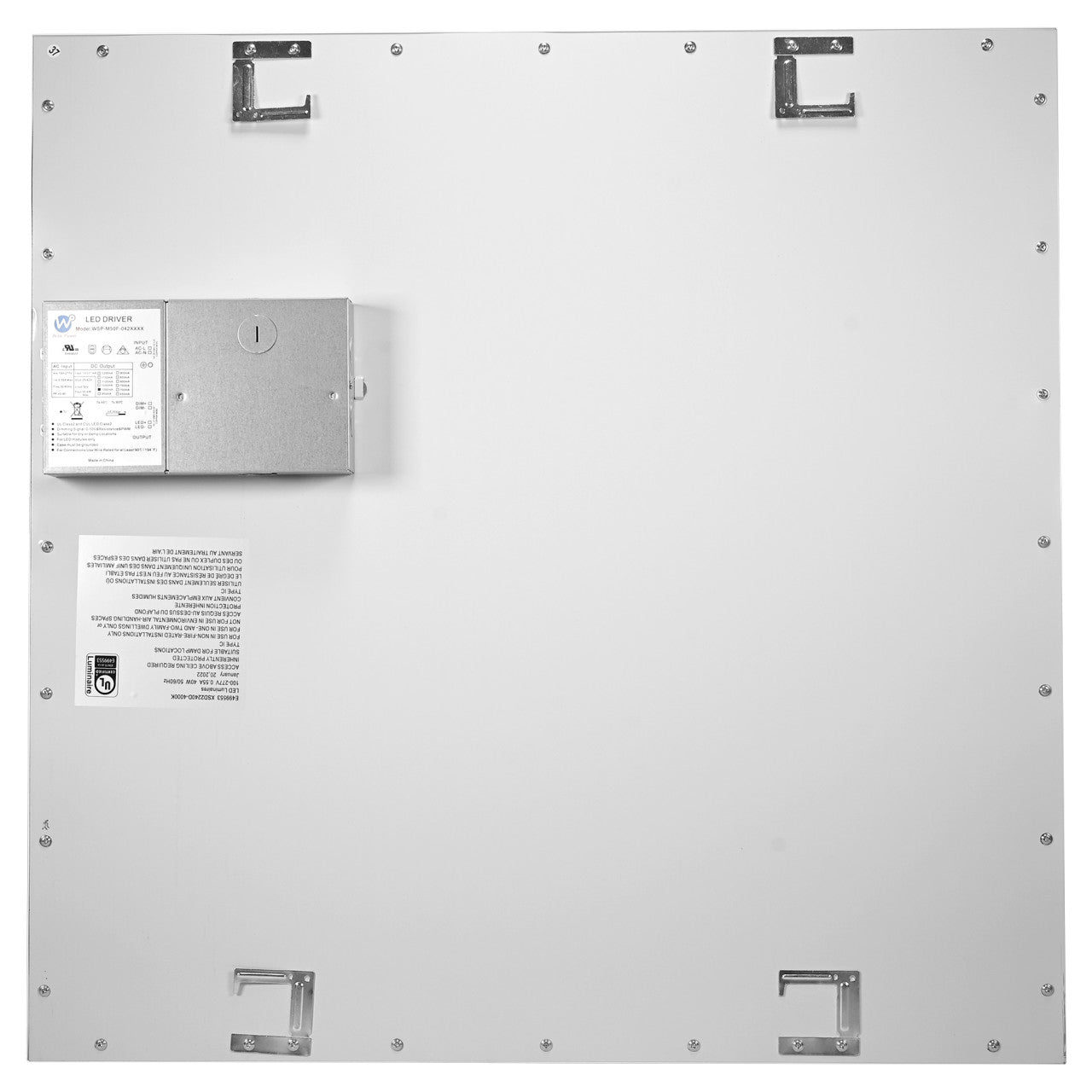 Case of 2 - 2x2 LED Edge-Lit Flat Panel Light - 40W - 40K/50K - XSD