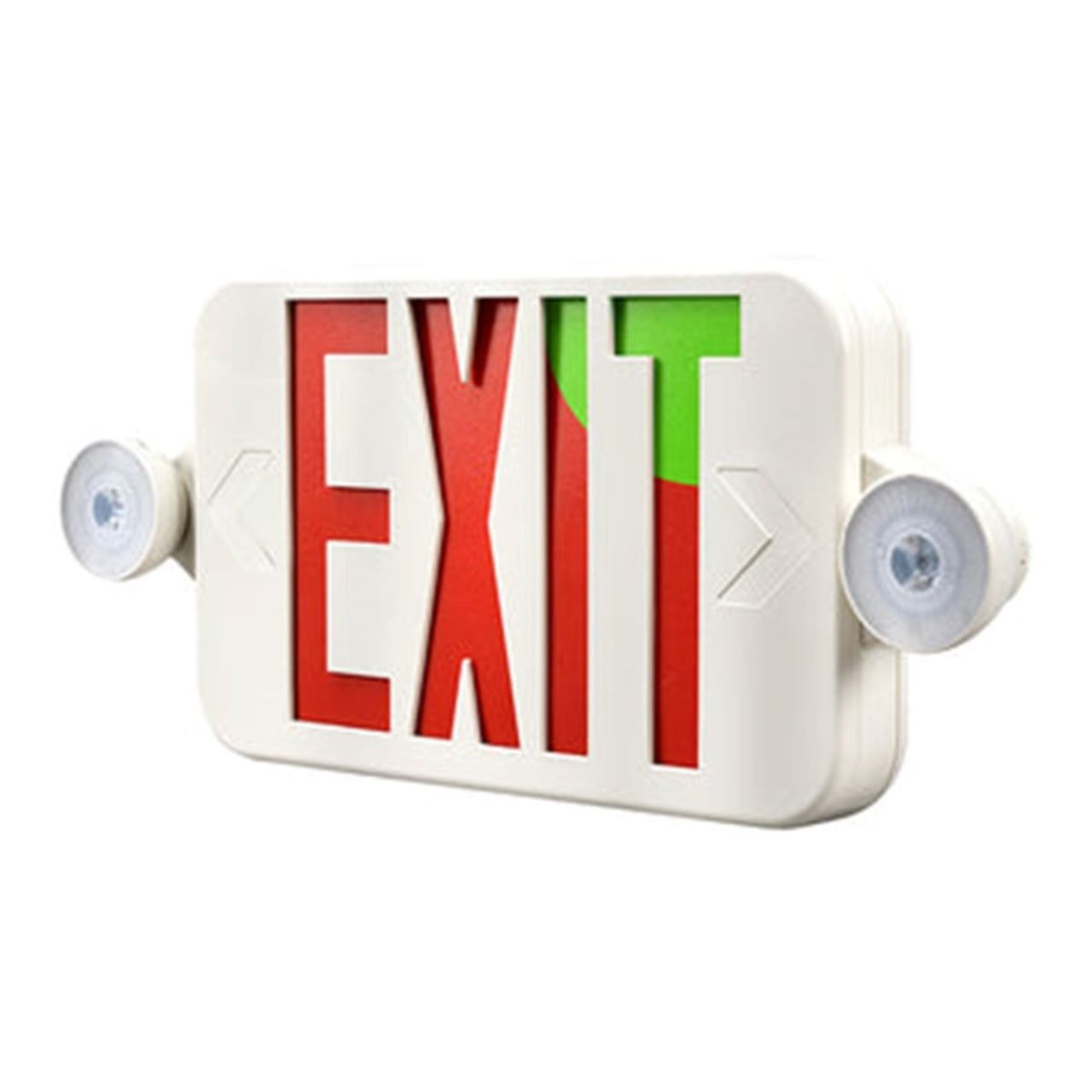 Case of 2 - LED H5 Exit & Safety Sign - Switchable Color Lens Red & Green - Beyond LED Technology