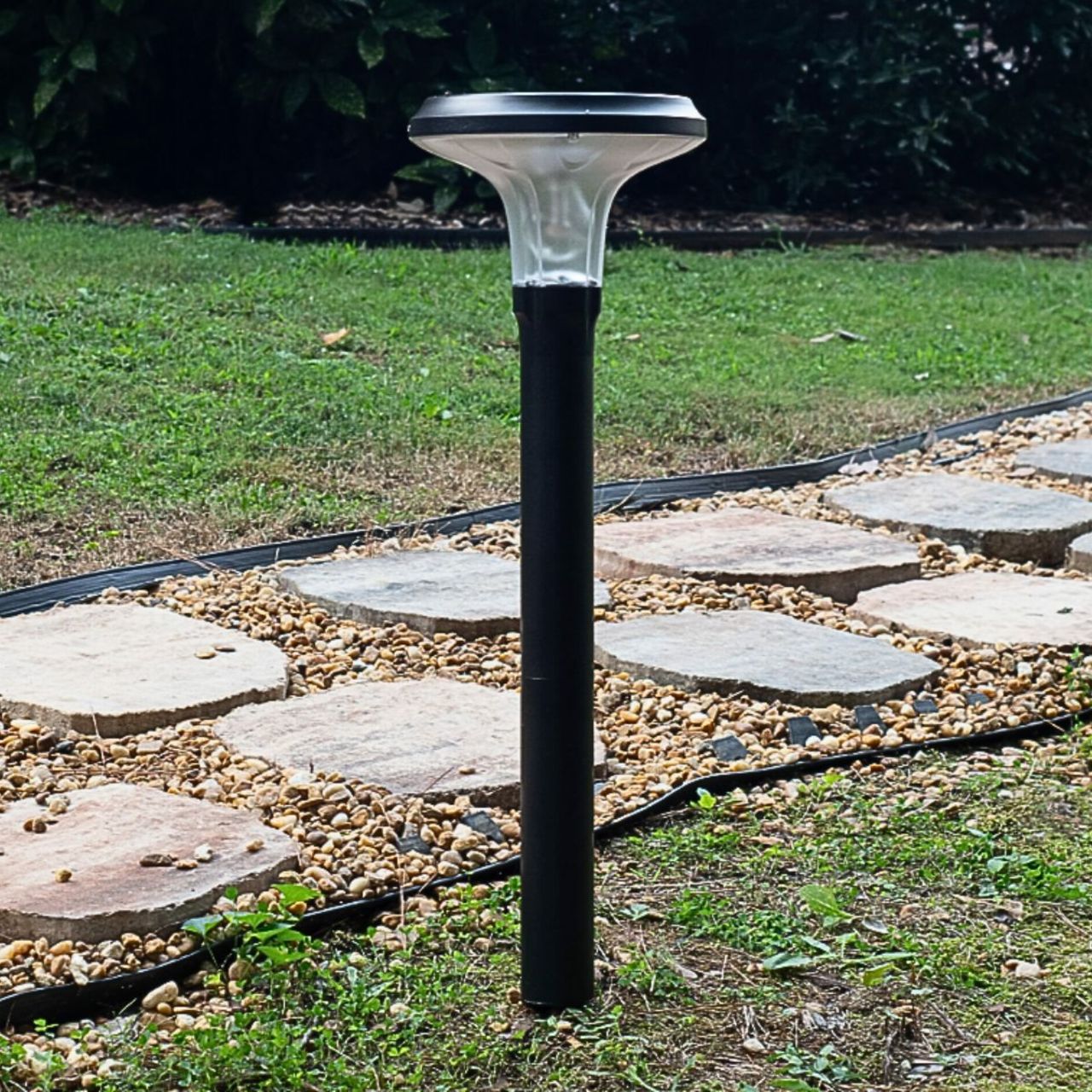 2-Pack Solar LED Vantage Bollard Pathway Light - Black Finish - Gama Sonic