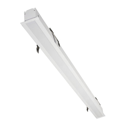 4ft. LED Recessed Linear Strip Light - 40W - Color Tunable 30K/40K/50K - White Finish - LumeGen