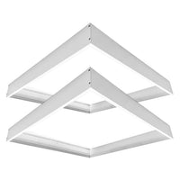 Case of 2 - LED 2x2 Flat Panel Surface Mount Fixture by Euri Lighting