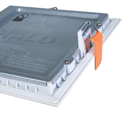 6in. LED Square Lens Downlight with Remote Driver Junction Box - 14W - 900 Lumens - 3000K - Halo