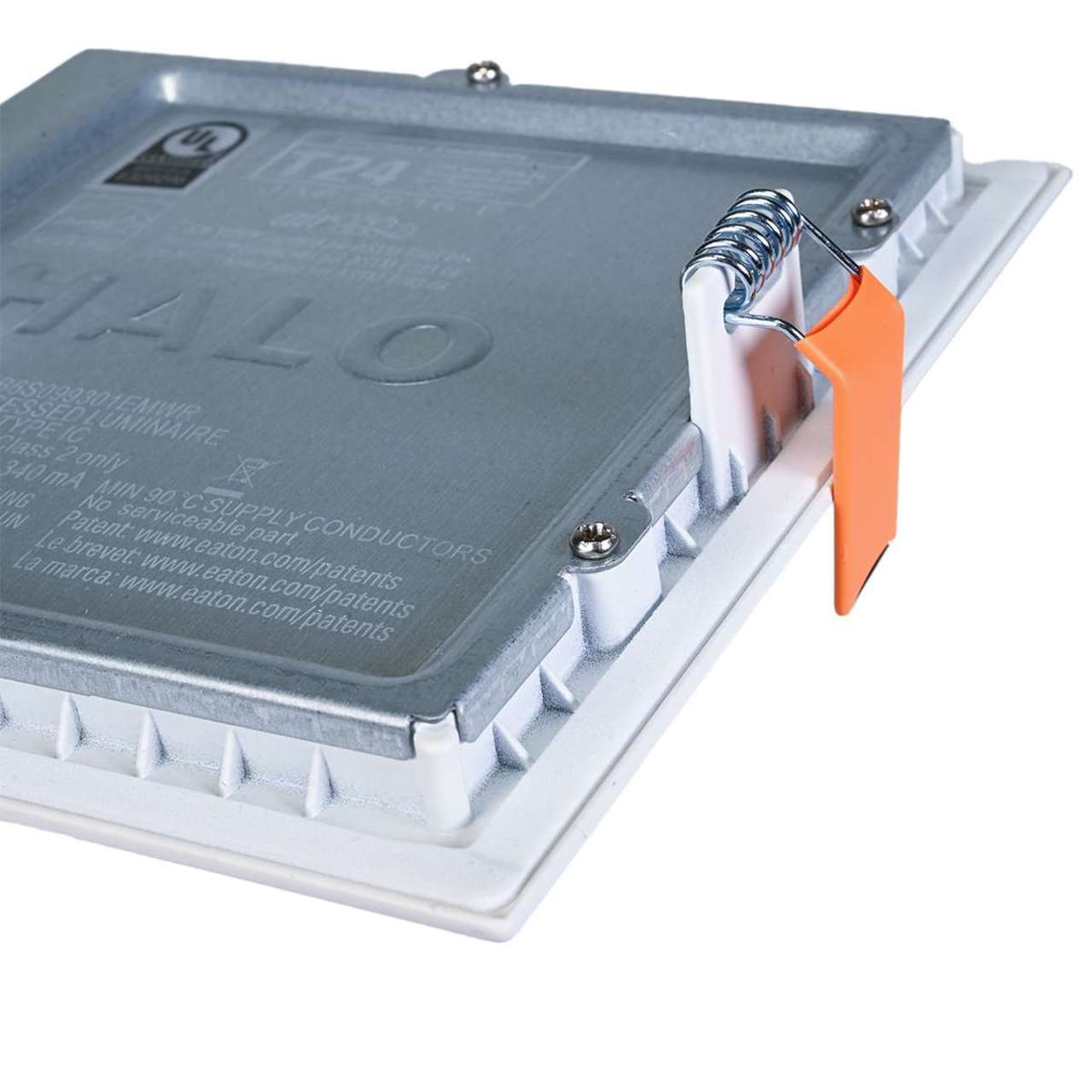 Case of 6 - 6in. LED Square Lens Downlight with Remote Driver Junction Box - 14W - 900 Lumens - 3000K - Halo