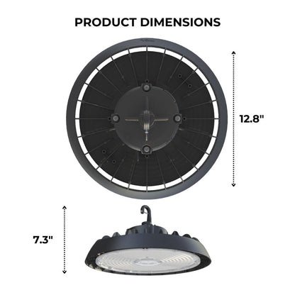 LED UFO High Bay - Wattage Adjustable 150W/200W/240W - 4000K - Plug-in Microwave Motion Sensor - LumeGen