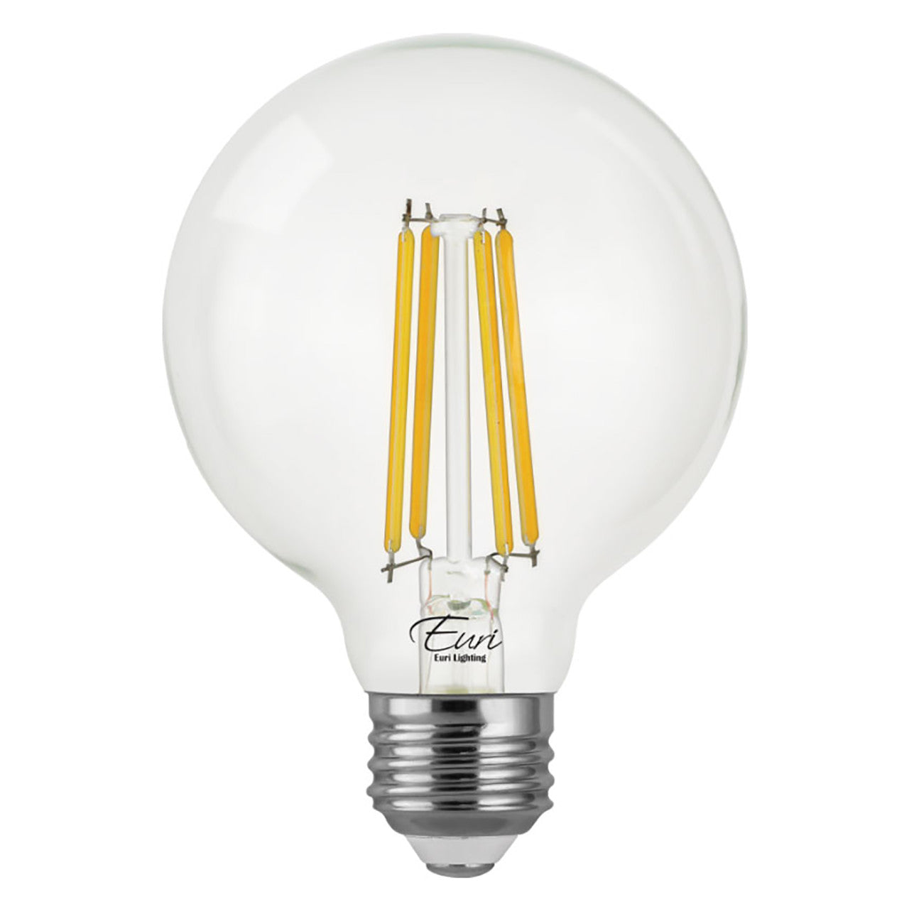 LED G25 Filament - 7W - Dimmable - 100W Equiv - 800 Lumens - 2700K - Euri Lighting