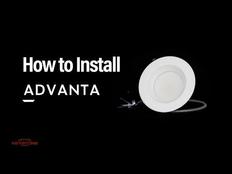 6in. LED Wattage Adjustable & Color Tunable Recessed Downlight - Integrated Driver - 9W/13W/18.5W - 3000K/3500K/4000K - Keystone