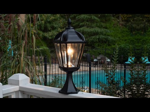 Solar LED Royal Bulb Lantern Light - Black - Gama Sonic