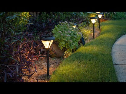 4-Pack Solar LED Premier Garden Stake Light - Black - Gama Sonic