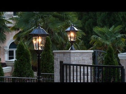 Solar LED Windsor Lantern Light - Black - Gama Sonic