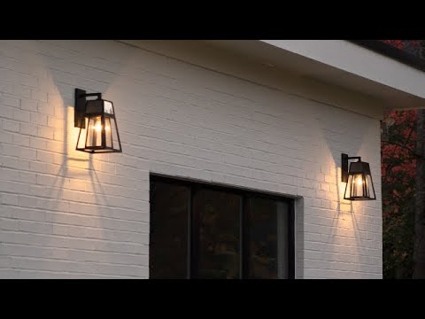 Solar LED Aria Wall Light - Black Finish -Gama Sonic