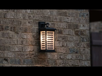 Solar LED Farmhouse Wall Light - 120 Lumens - 2700K - Black Finish - Gama Sonic