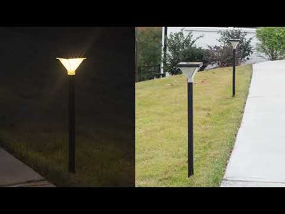 2-Pack Solar LED Luxor Pathway Light - Black Finish - Gama Sonic