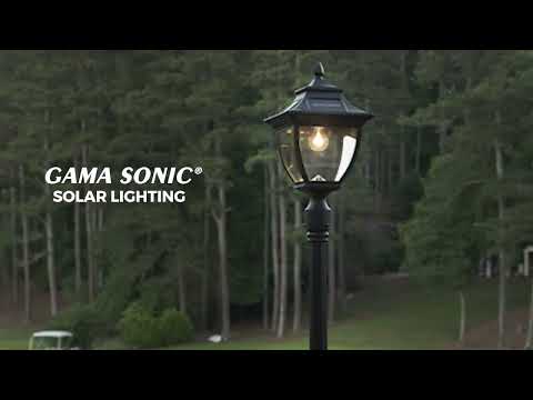 Solar LED Pagoda Lantern Light - Black - Gama Sonic