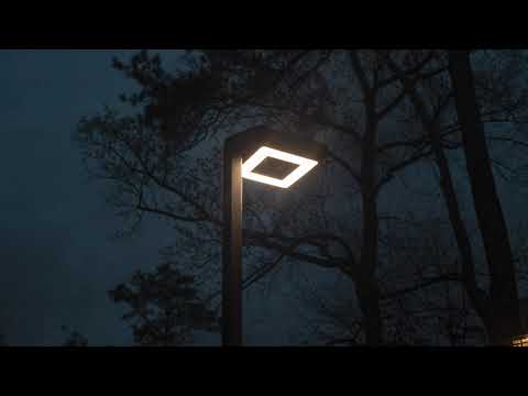 Solar LED Contemporary Square Post Light Head - Black Finish - Gama Sonic