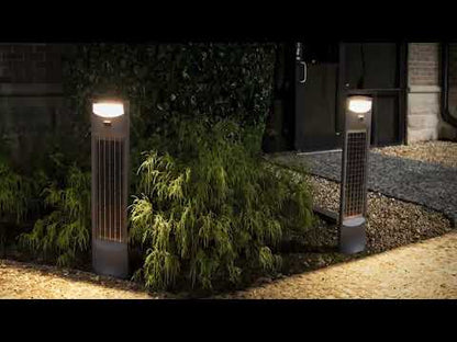 Solar LED Pillar Commercial Bollard - 500 Lumens - 3000K - Black Finish - Gama Sonic