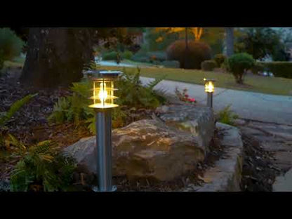 Solar LED Stainless Steel Bollard Light - Gama Sonic