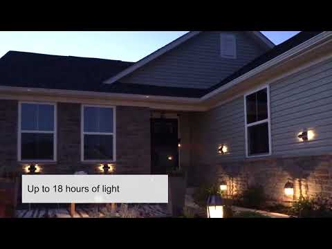 2-Pack Architectural Solar Wall Accent Light - with Motion Sensor - 120 Lumens - Gama Sonic