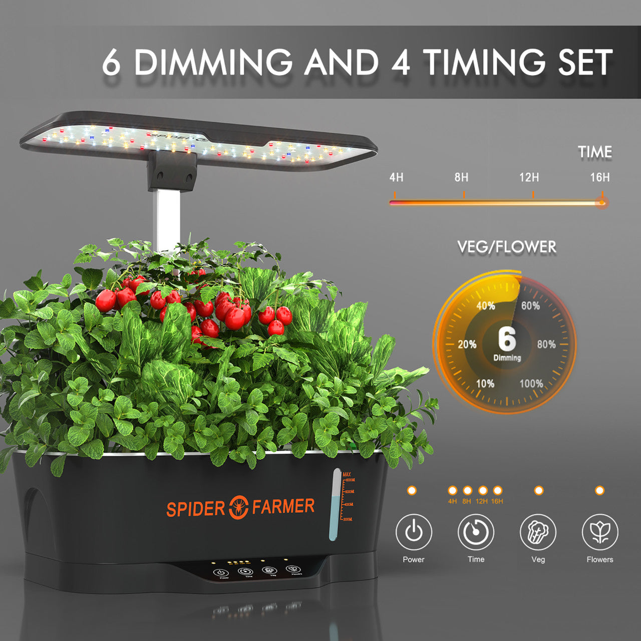 Indoor Hydroponic Grow System - 24W - Spider Farmer