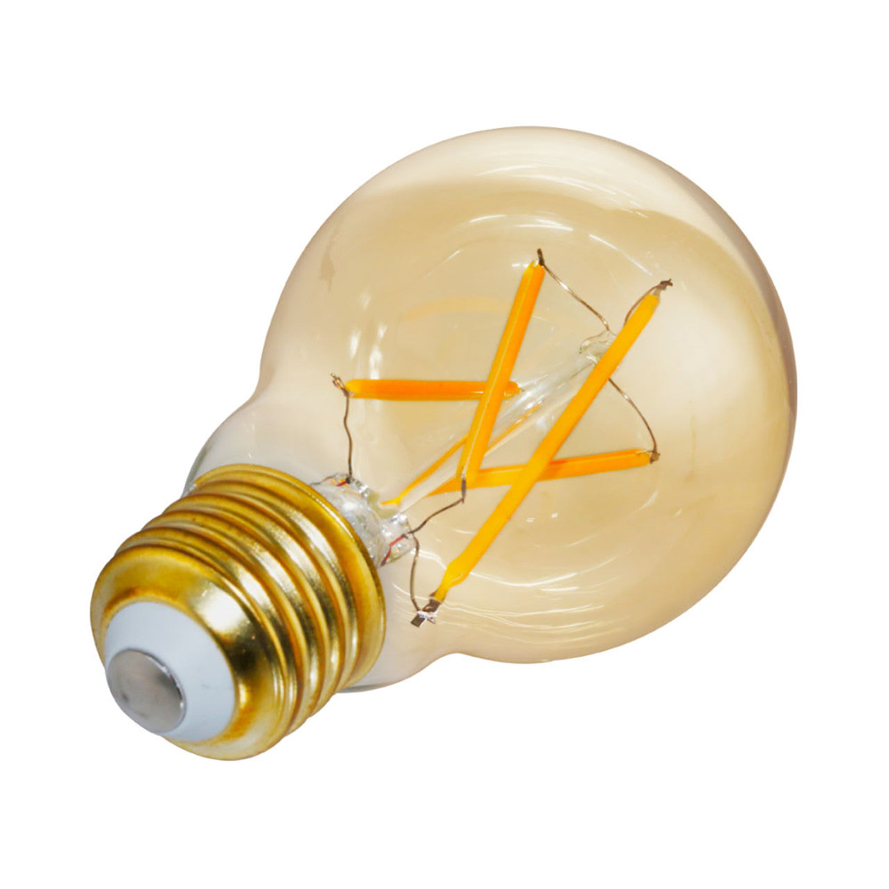 LED A19 Amber Filament - 7W - Dimmable - 40W Equiv - 600 Lumens - 2200K - Euri Lighting