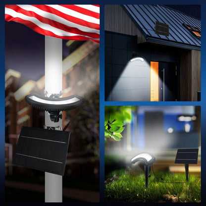 Solar LED Curved Spot Light - Ground Stake or Pole Installation - 6 LEDs - LumeGen