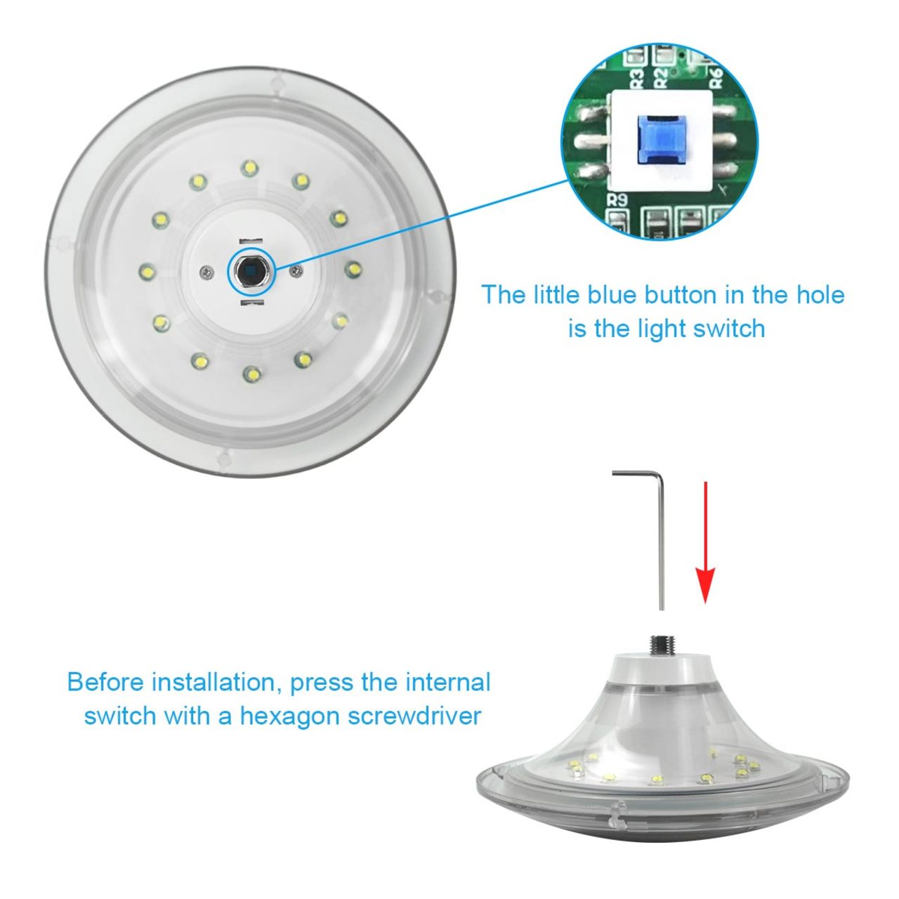 Solar LED Mini Flagtop Pole Light - 270 Lumens - LumeGen