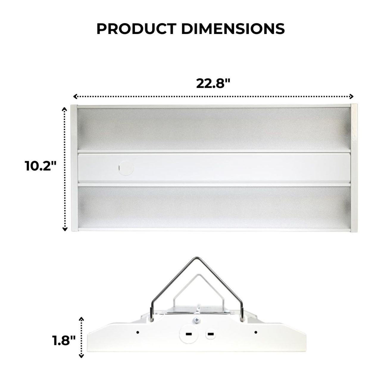 LED Linear High Bay - 200W - 30,000 Lumens - 4000K - PIR Motion Sensor - LumeGen