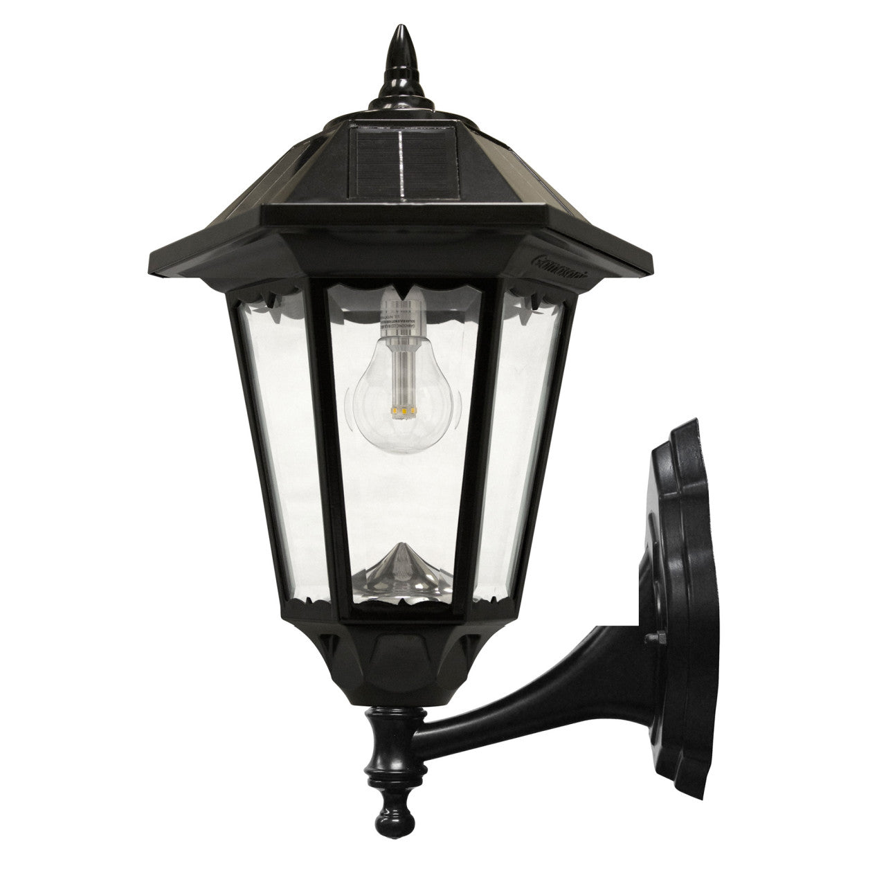 Solar LED Windsor Lantern Light - Black - Gama Sonic