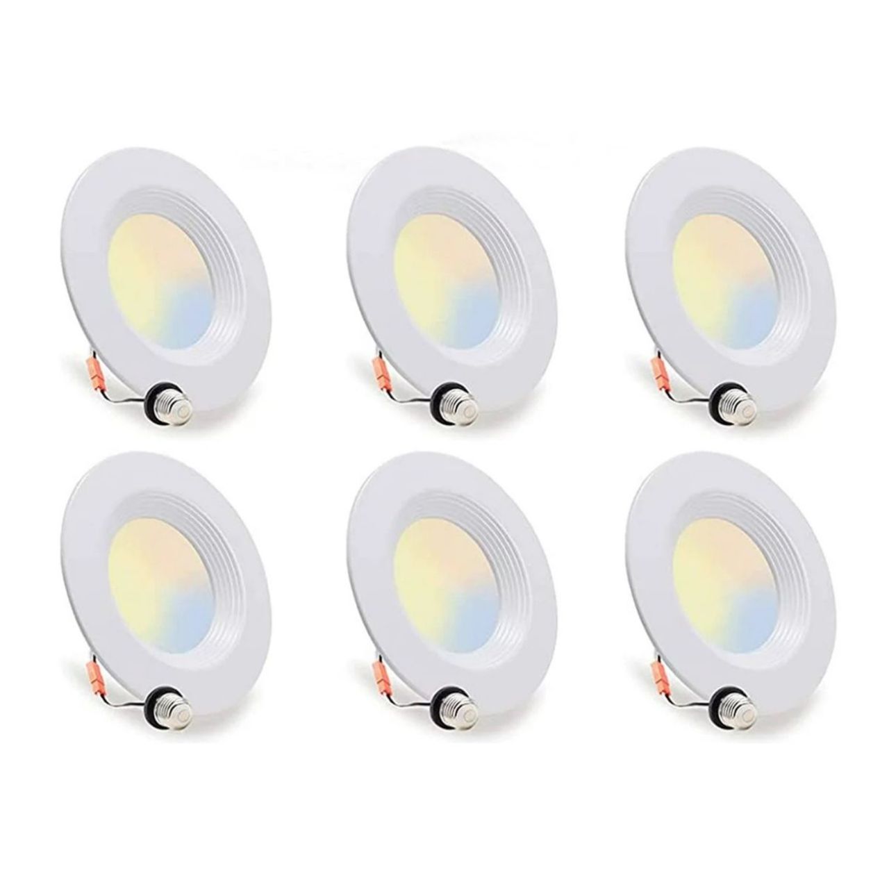 Case of 6 - 4in LED Recessed Retrofit - 10W - 650 Lumens - Color Selectable - E26 Base - Energetic Lighting