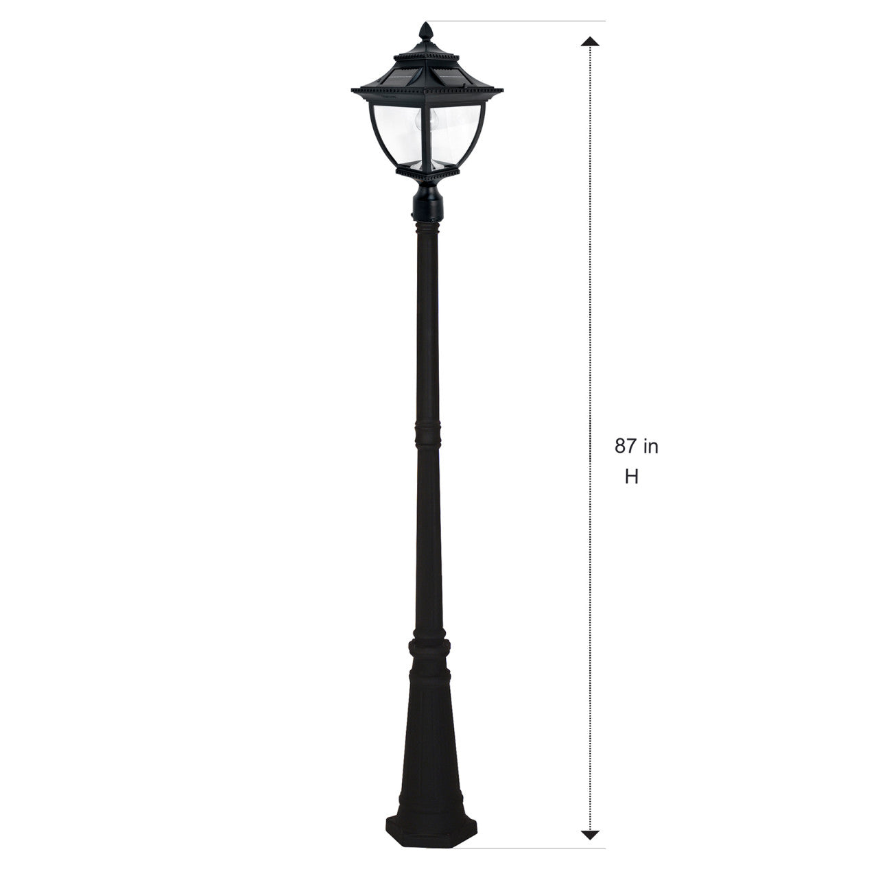 Solar LED Pagoda Lantern Light - Black - Gama Sonic