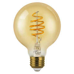 LED G25 Filament Bulb - 4.5W - 250 Lumens - 2200K - Amber Glass - Euri Lighting