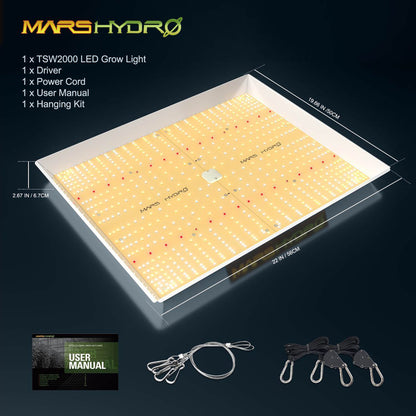 LED Full Spectrum Indoor Grow Light Panel - 300W - TSW - Mars Hydro