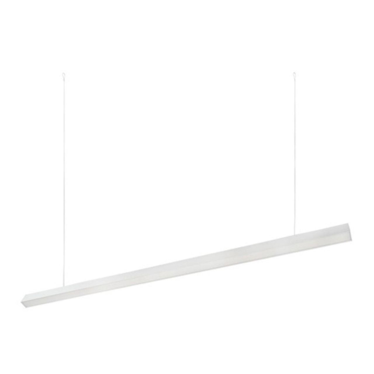 Case of 2 - 8ft LED Linear Architectural Pendant Fixture with Direct and Indirect Lighting - Wattage Adjustable - Color Tunable - Keystone