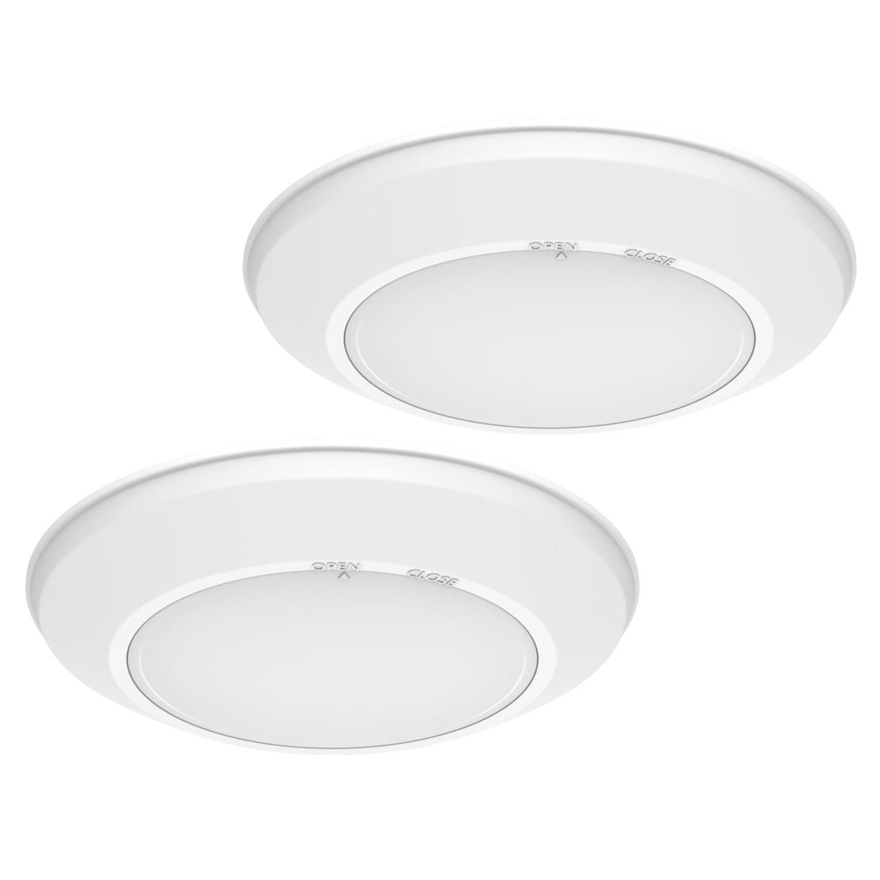 2-Pack - 6in. LED Color Tunable Disc Downlight - 10W - 1000 Lumens - 27K/30K/40K/50K/60K