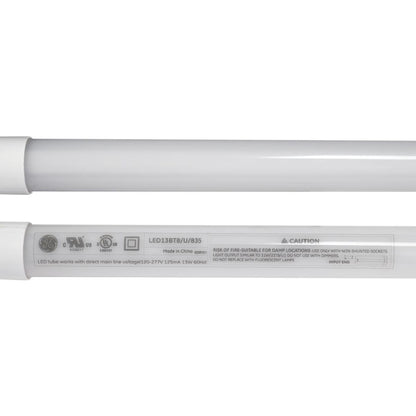 Case of 15 - U-Shaped LED T8 Tube - Type B - 13W - 1800 Lumens - 3500K - GE Lighting