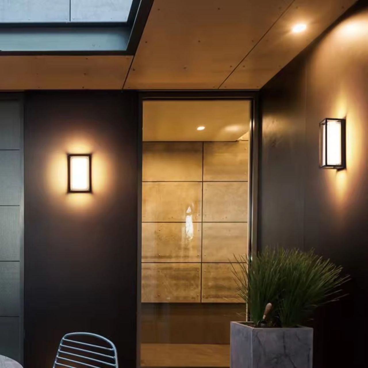 LED Modern Frame Wall Light - Indoor or Outdoor - 15W - 1200 Lumens - Color Tunable - Black Finish - LumeGen