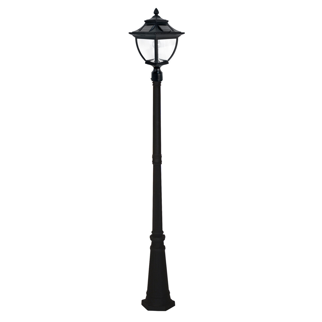 Solar LED Pagoda Lantern Light - Black - Gama Sonic